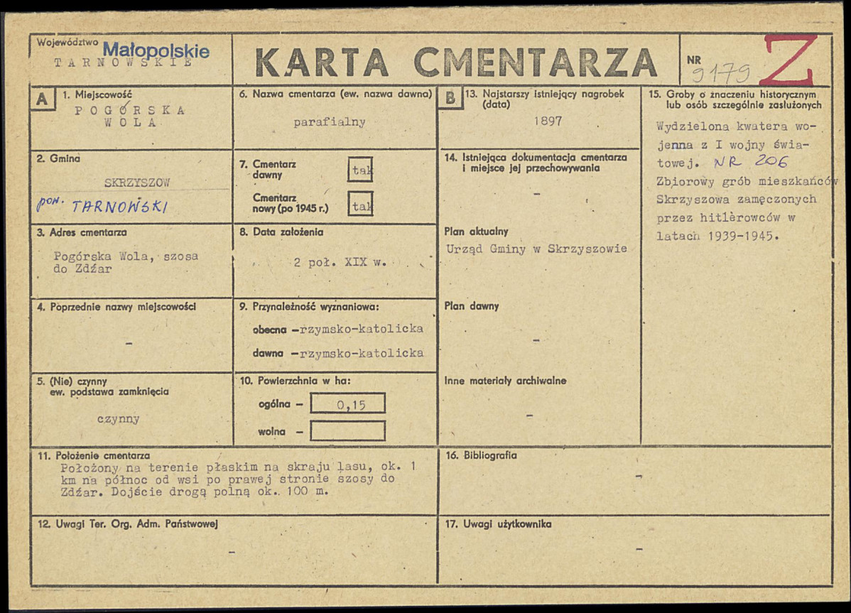Karta cmentarza, skan nr 1