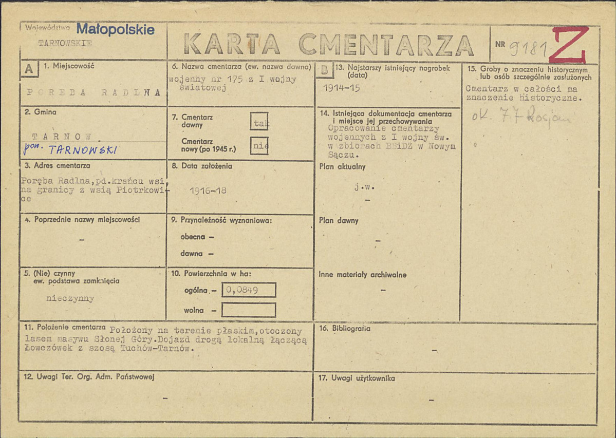Karta cmentarza, skan nr 1