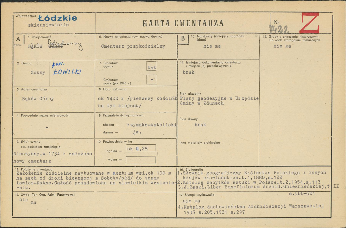 Karta cmentarza, skan nr 1