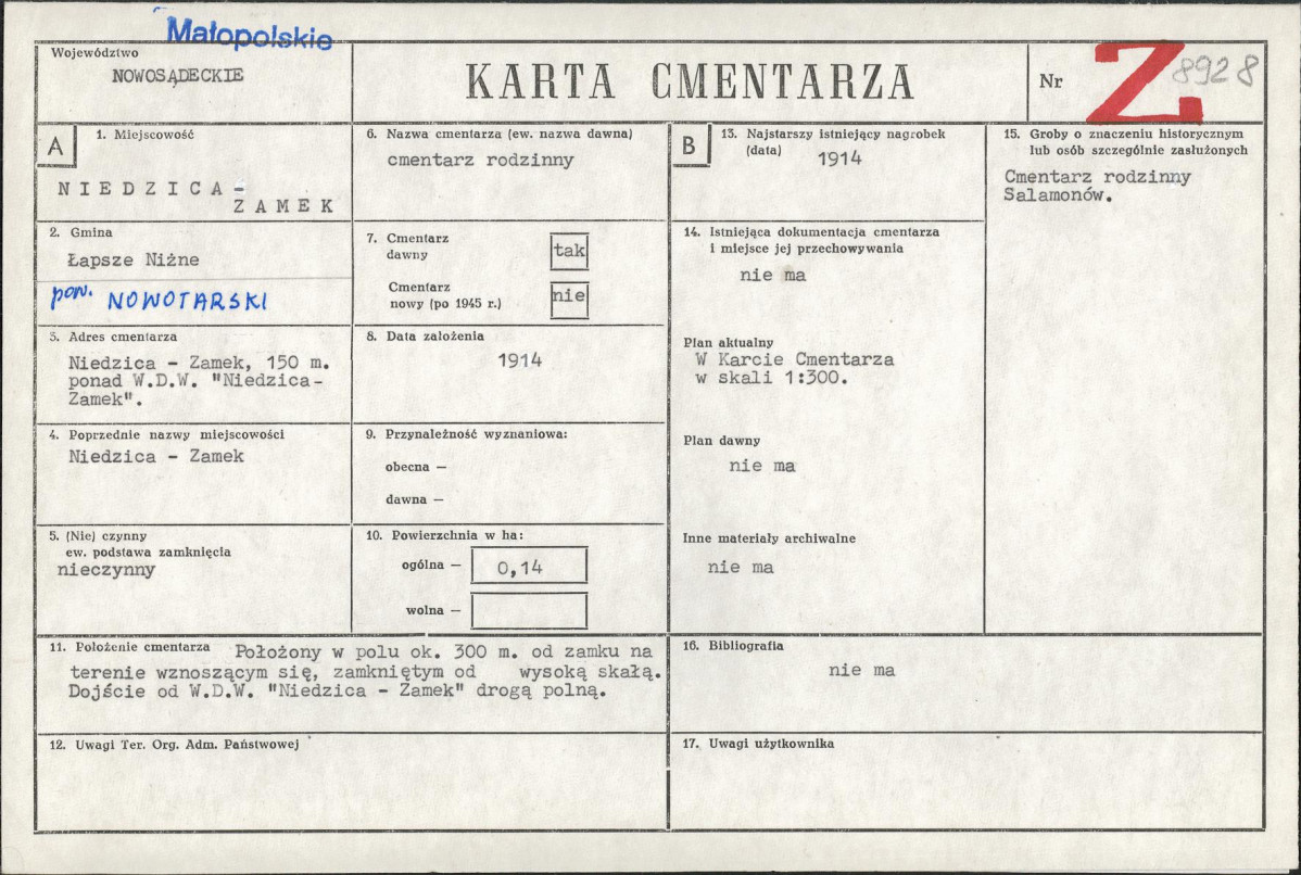 Karta cmentarza, skan nr 1