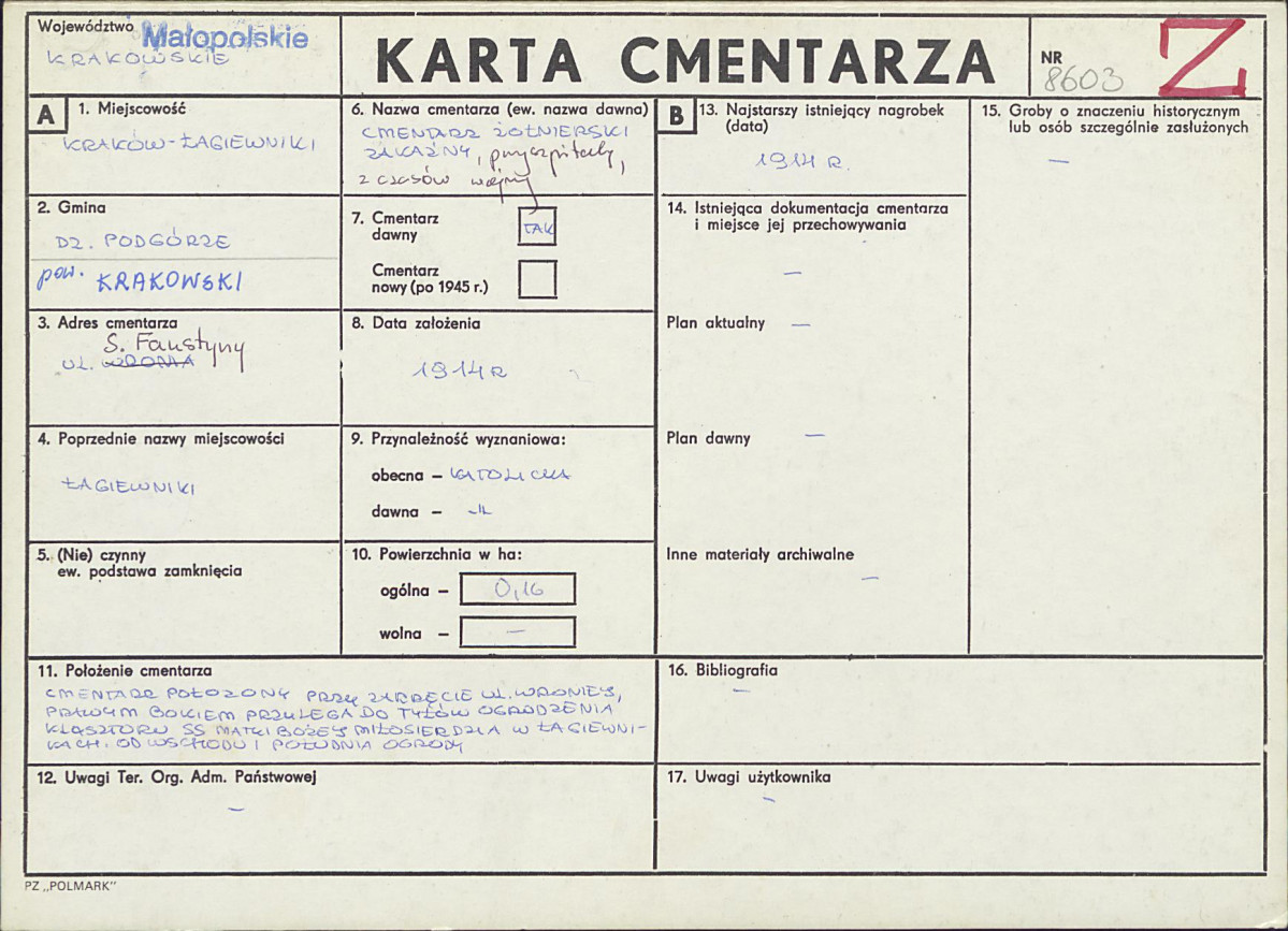 Karta cmentarza, skan nr 1