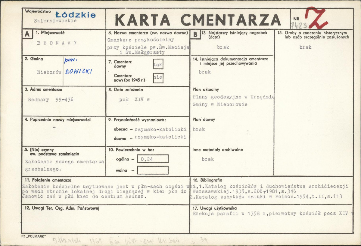 Karta cmentarza, skan nr 1