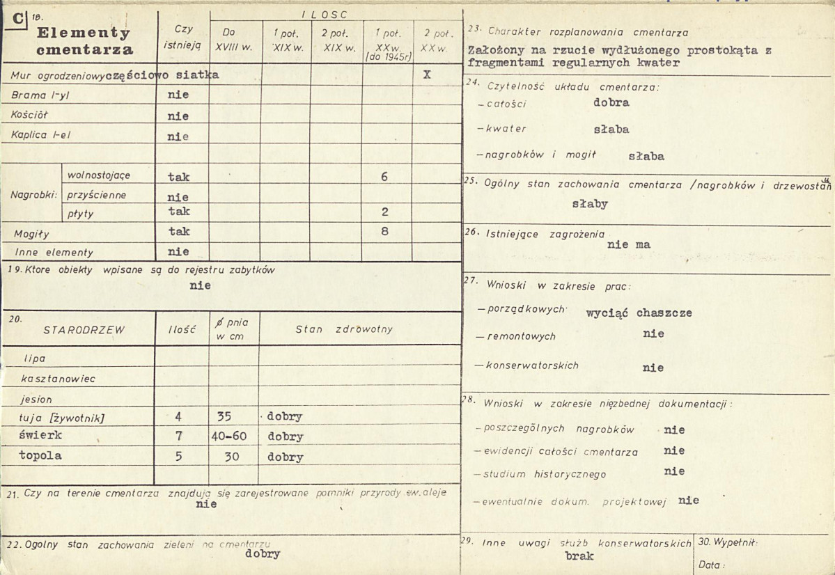 KC - Karta cmentarza, skan nr 2