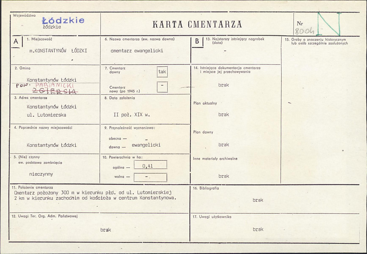 Karta cmentarza, skan nr 1