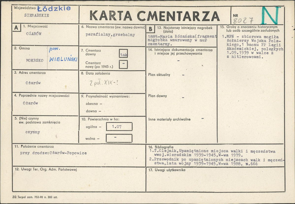Karta cmentarza, skan nr 1