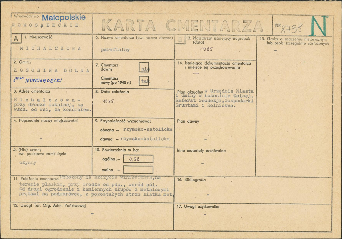 Karta cmentarza, skan nr 1