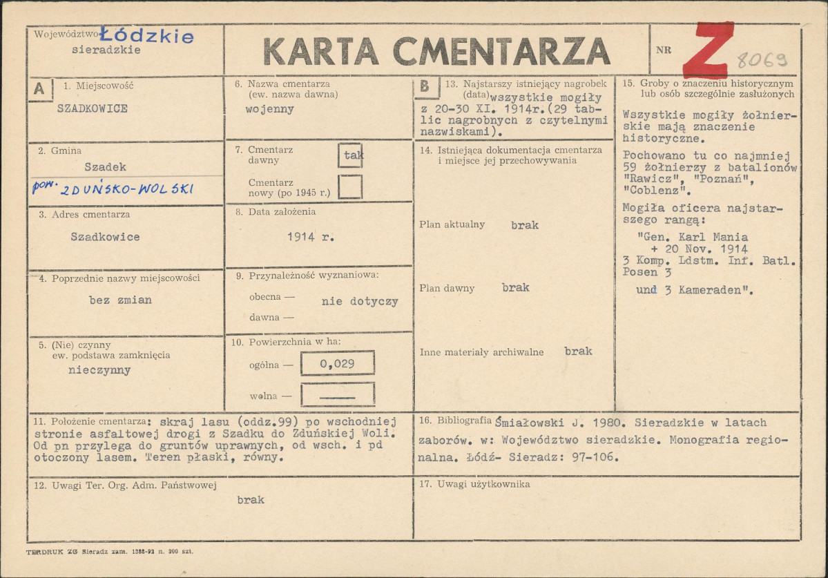 Karta cmentarza, skan nr 1