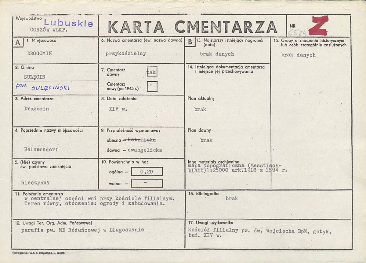 Karta cmentarza, skan nr 1