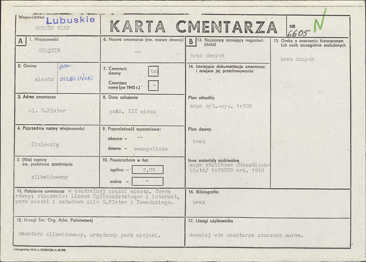 Karta cmentarza, skan nr 1