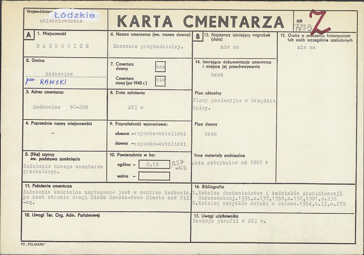 Karta cmentarza, skan nr 1