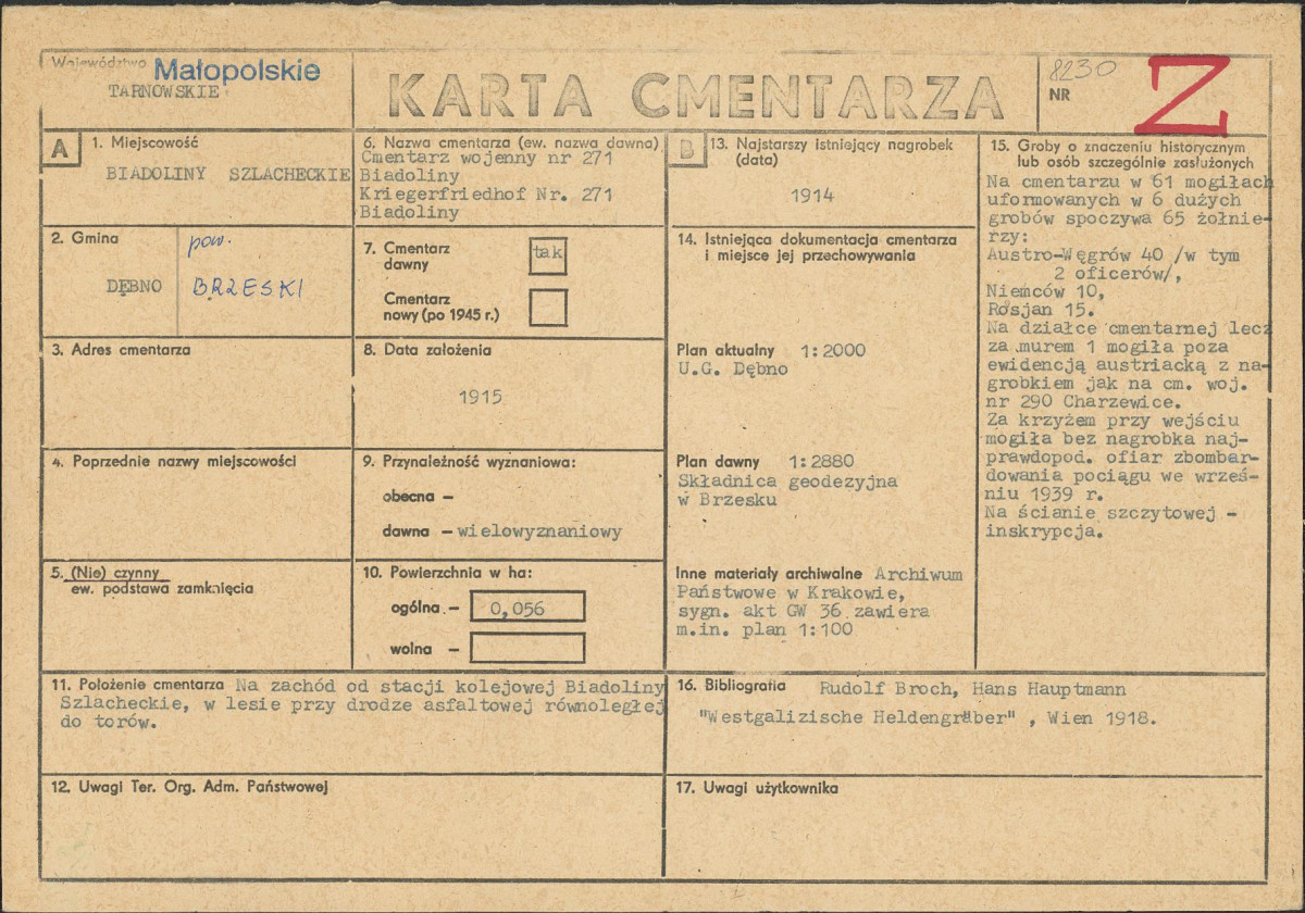 Karta cmentarza, skan nr 1