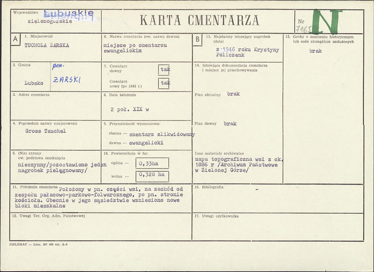 Karta cmentarza, skan nr 1