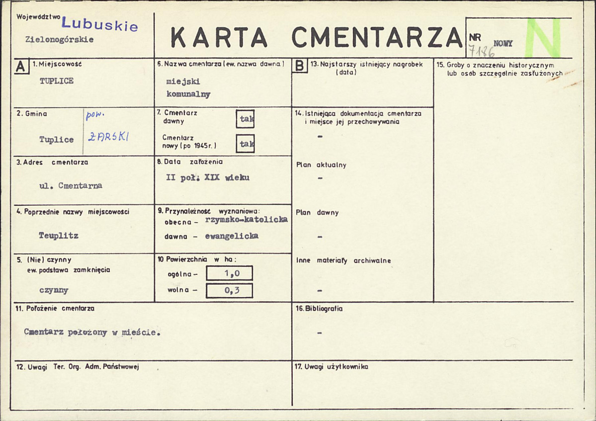Karta cmentarza, skan nr 1