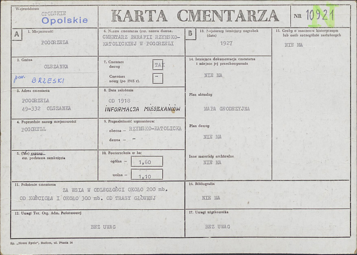 Karta cmentarza, skan nr 1
