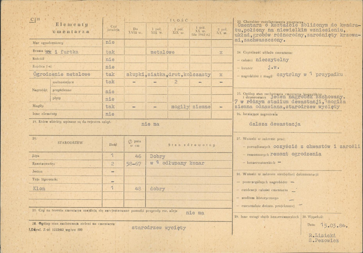 KC - Karta cmentarza, skan nr 2