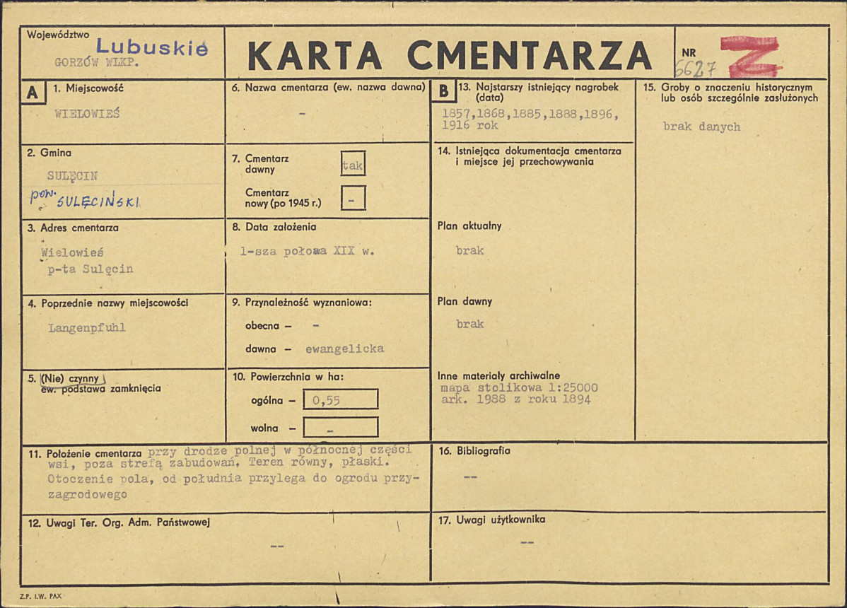 Karta cmentarza, skan nr 1