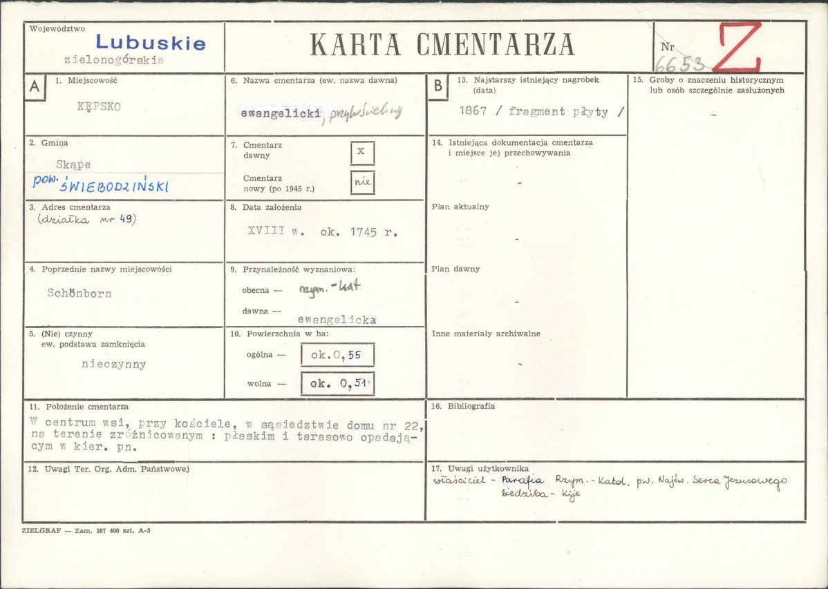 Karta cmentarza, skan nr 1