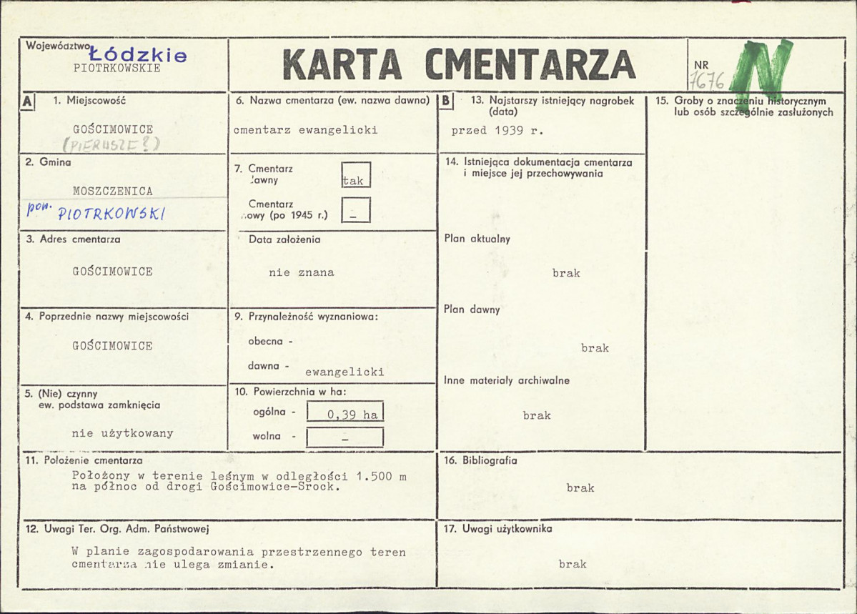 Karta cmentarza, skan nr 1