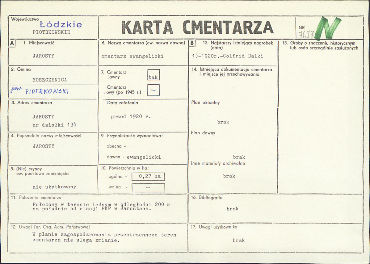 Karta cmentarza, skan nr 1