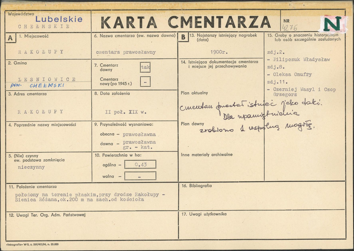 Karta cmentarza, skan nr 1