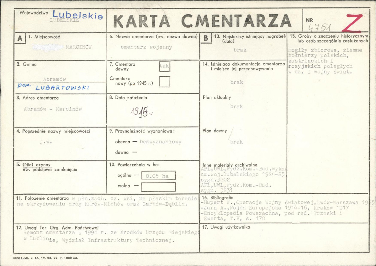 Karta cmentarza, skan nr 1