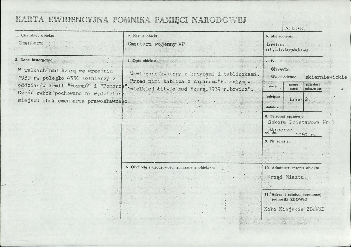 Karta cmentarza, skan nr 6