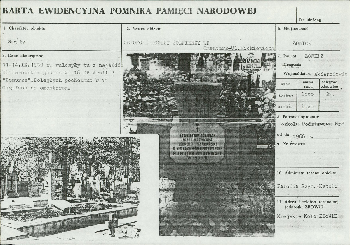 Karta cmentarza, skan nr 6