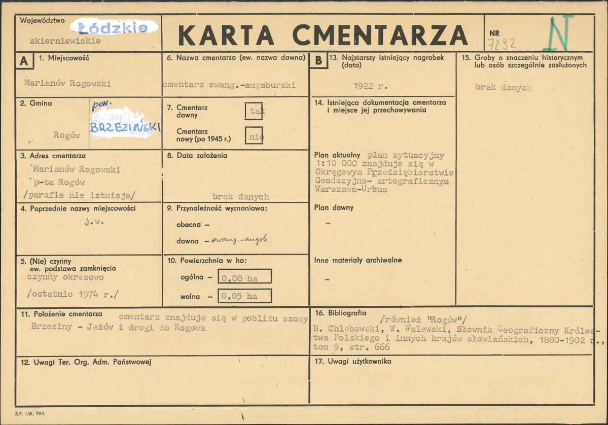 Karta cmentarza, skan nr 1