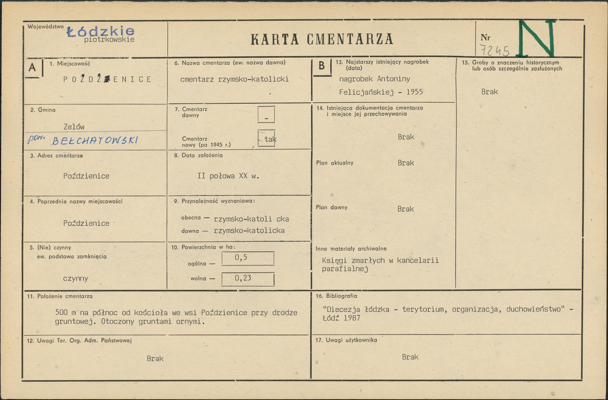 Karta cmentarza, skan nr 1