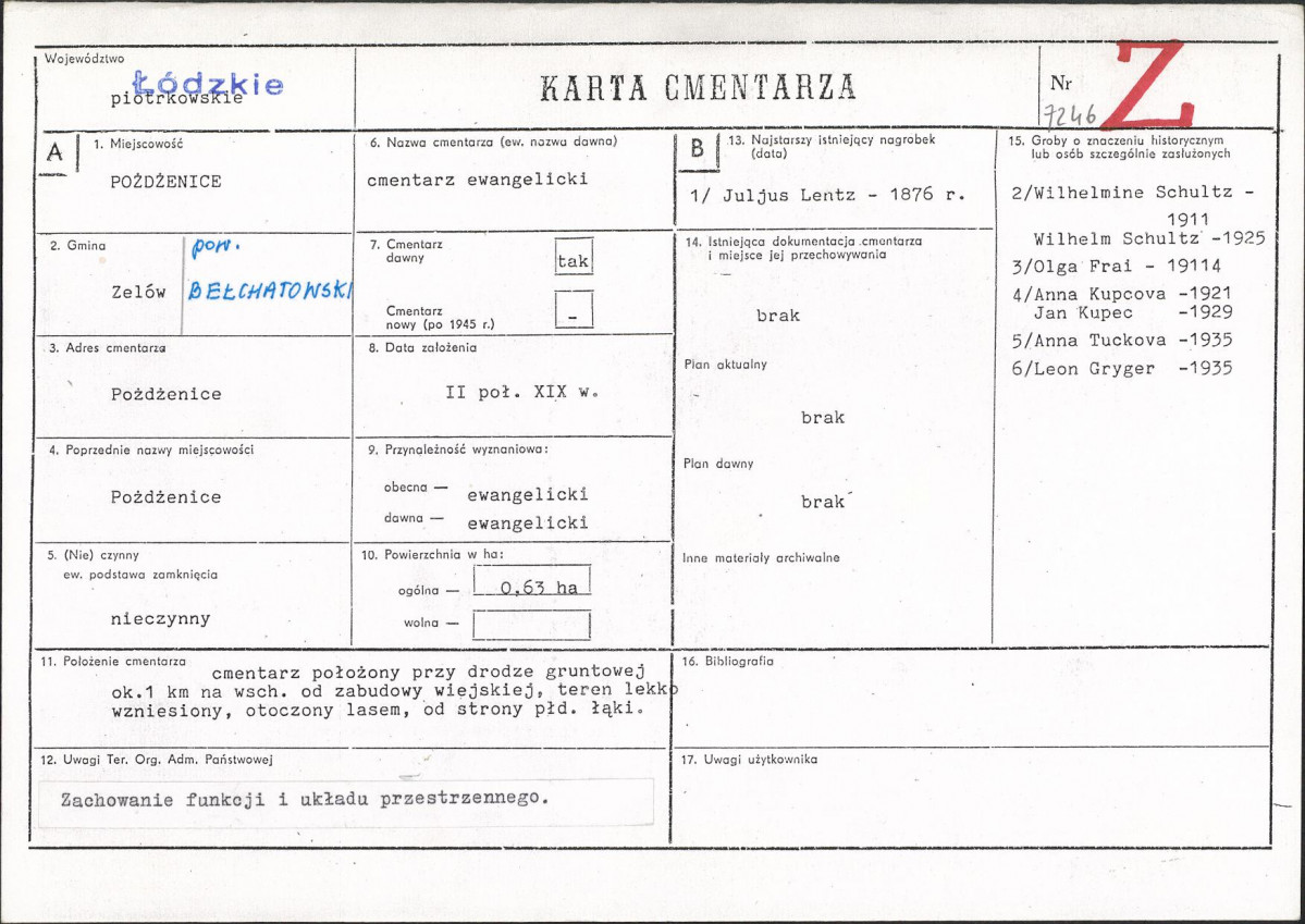 Karta cmentarza, skan nr 1