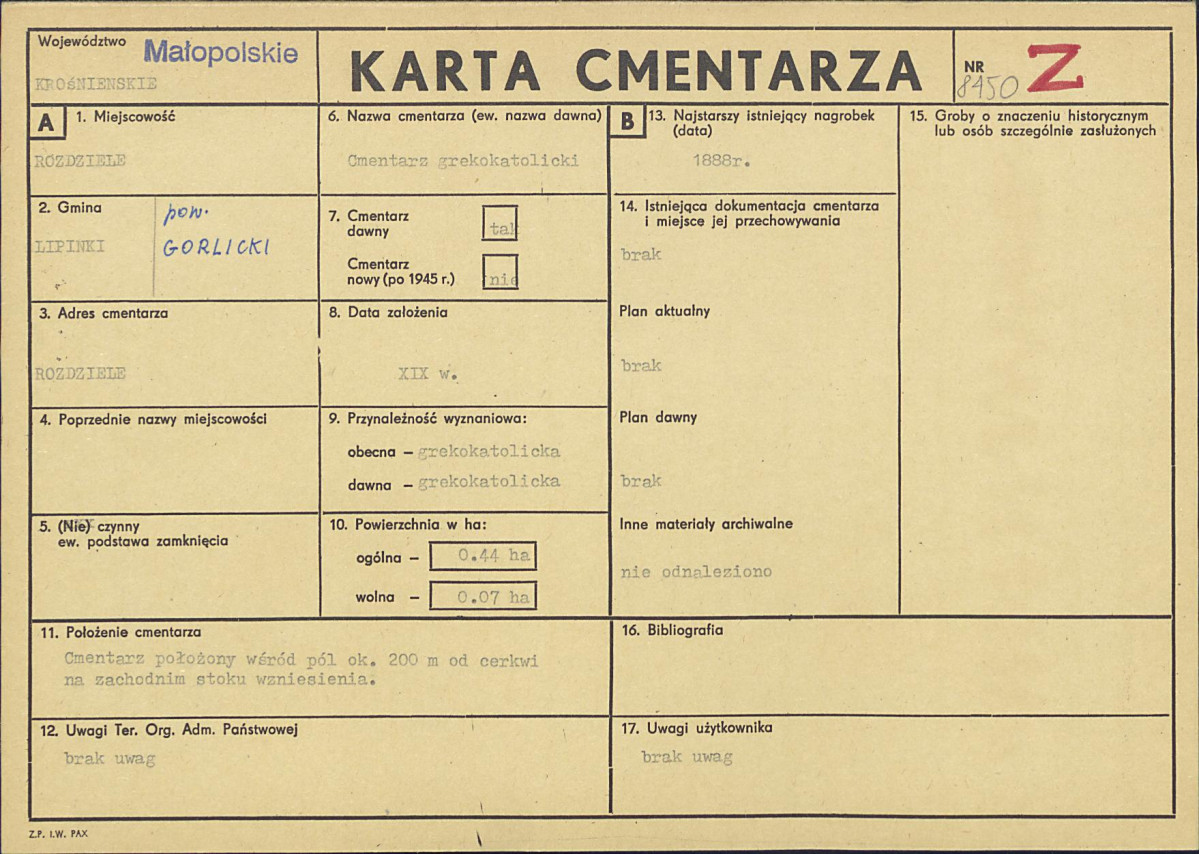 Karta cmentarza, skan nr 1