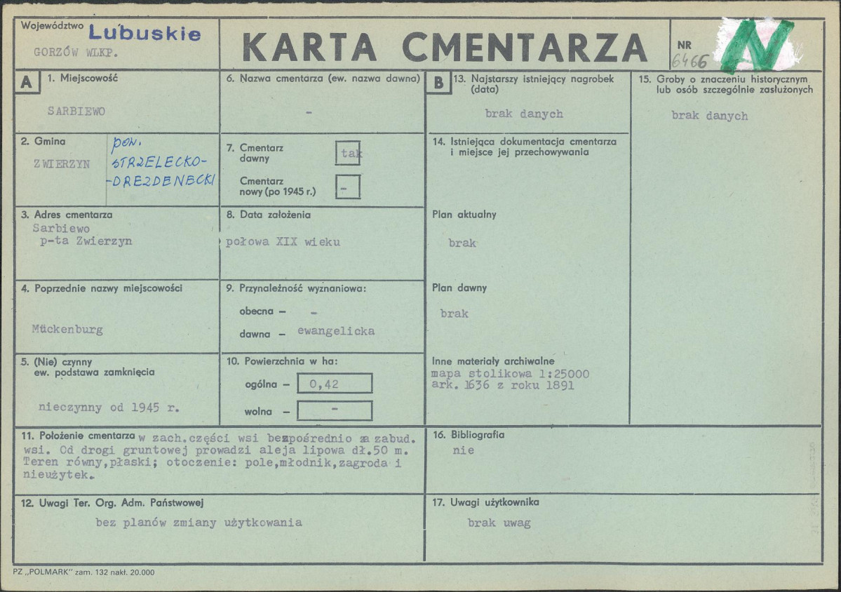 Karta cmentarza, skan nr 1
