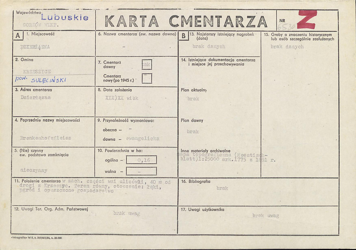 Karta cmentarza, skan nr 1