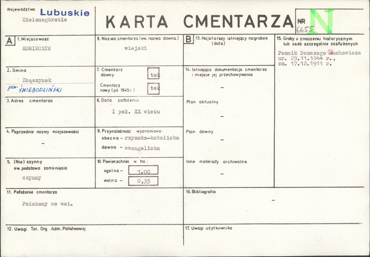 Karta cmentarza, skan nr 1