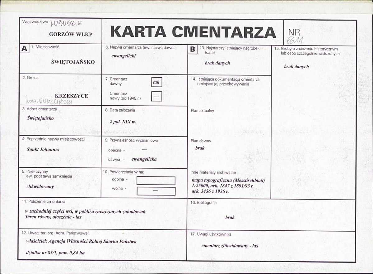Karta cmentarza, skan nr 1
