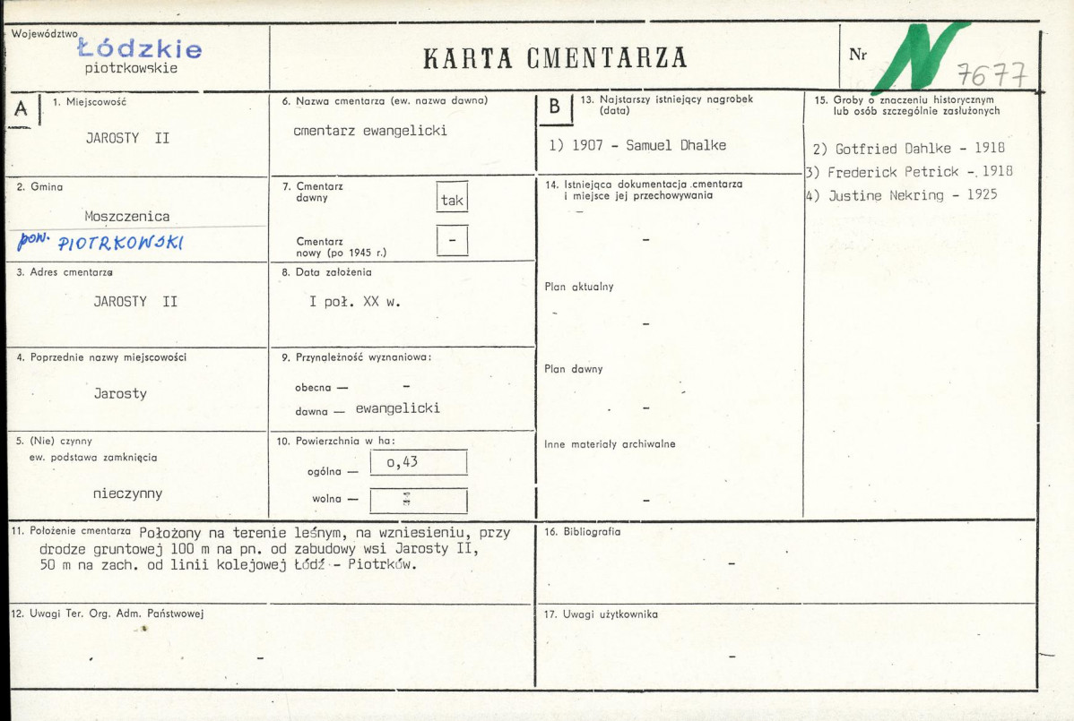 Karta cmentarza, skan nr 1
