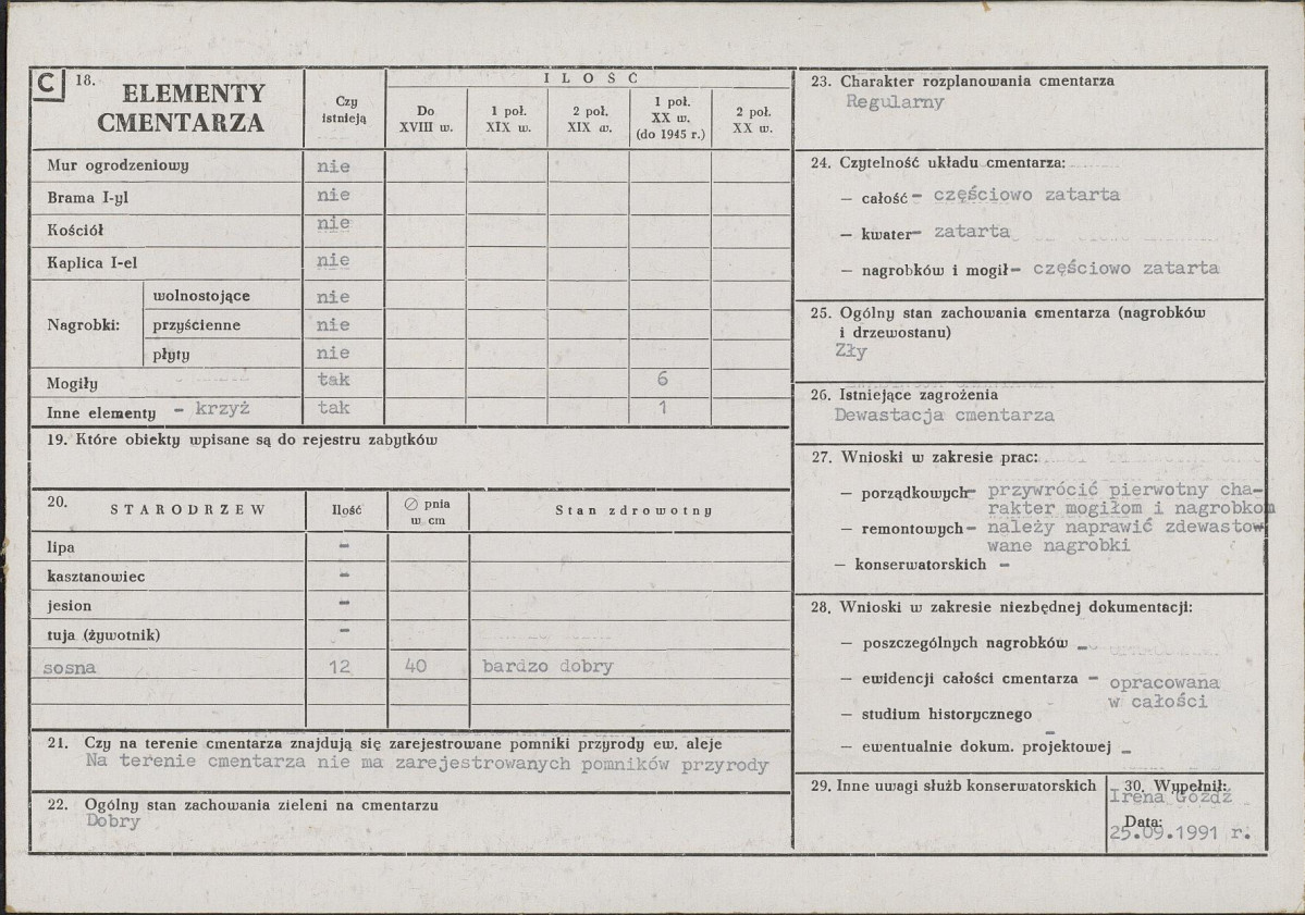 Karta cmentarza, skan nr 2