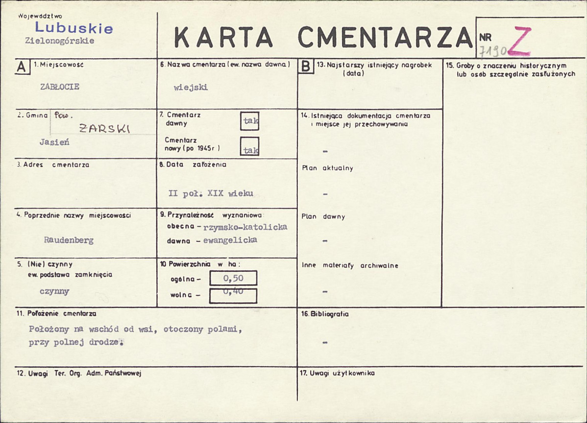 Karta cmentarza, skan nr 1