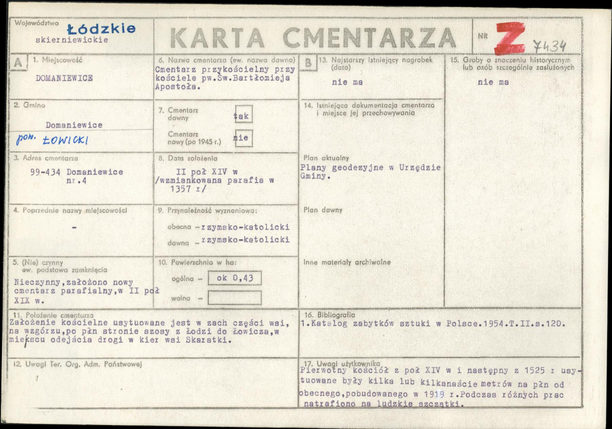 Karta cmentarza, skan nr 1