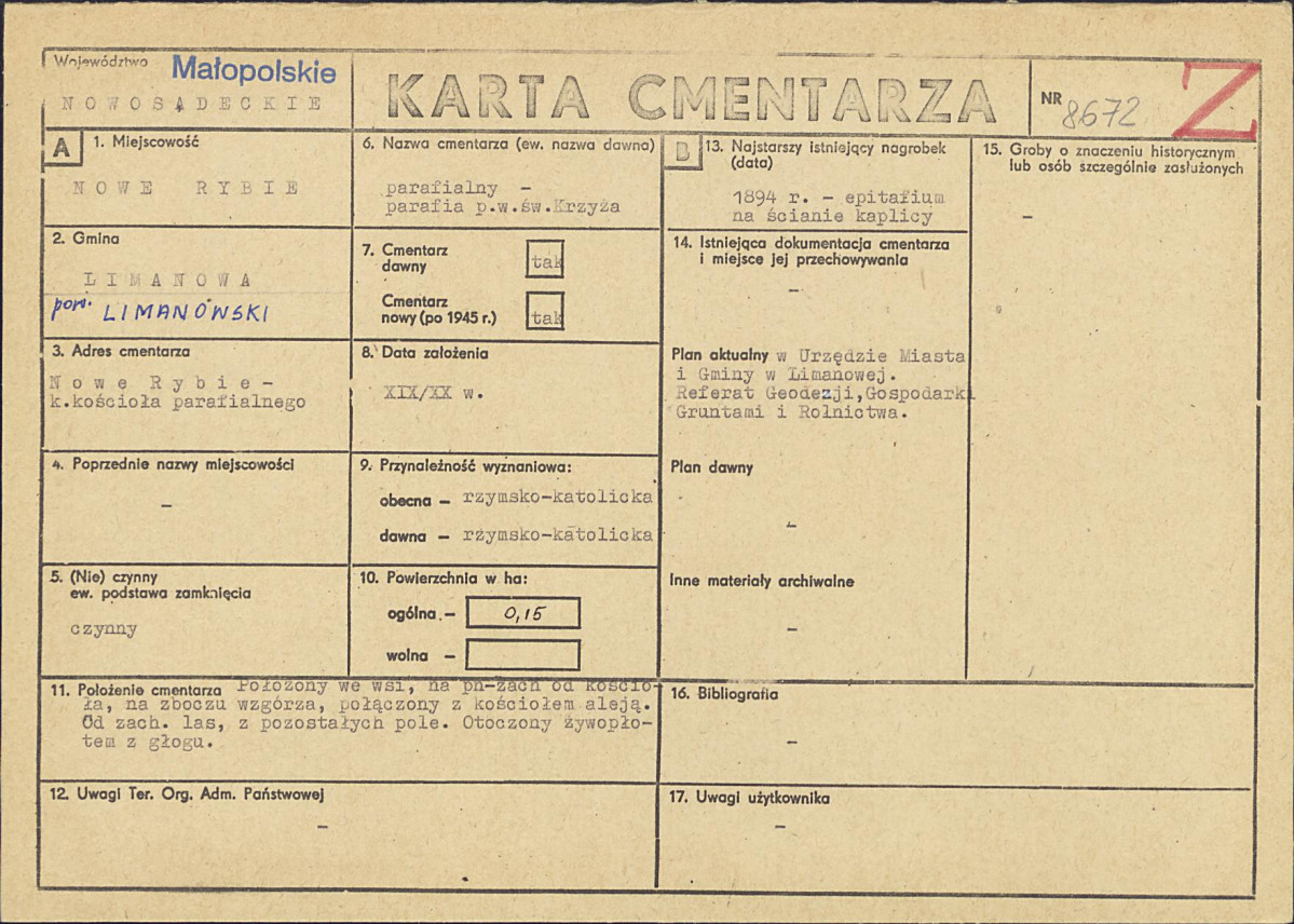 Karta cmentarza, skan nr 1