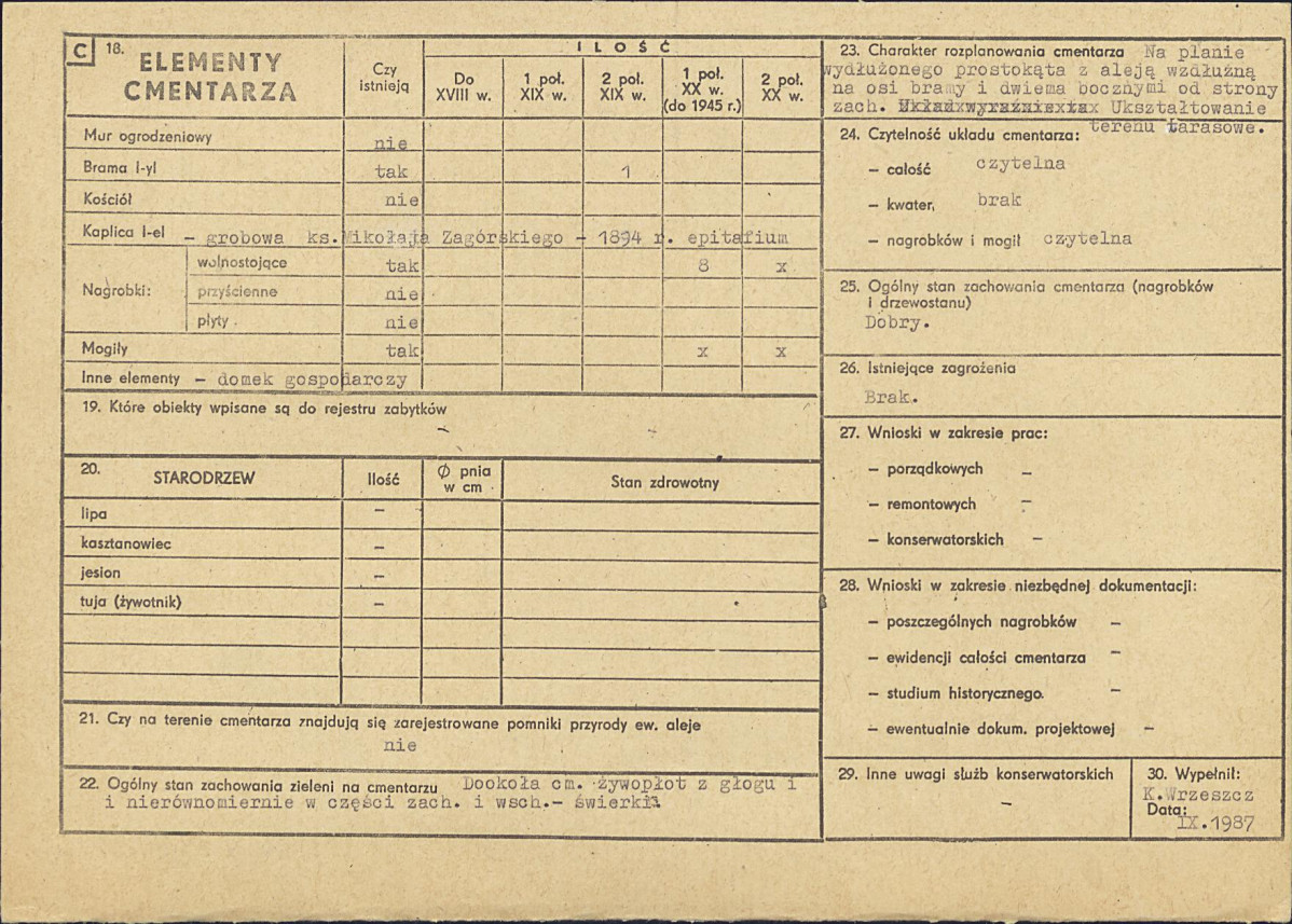 Karta cmentarza, skan nr 2