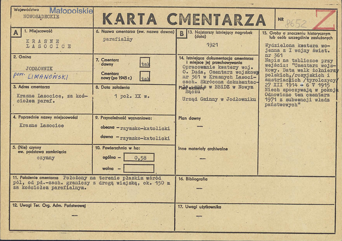 Karta cmentarza, skan nr 1