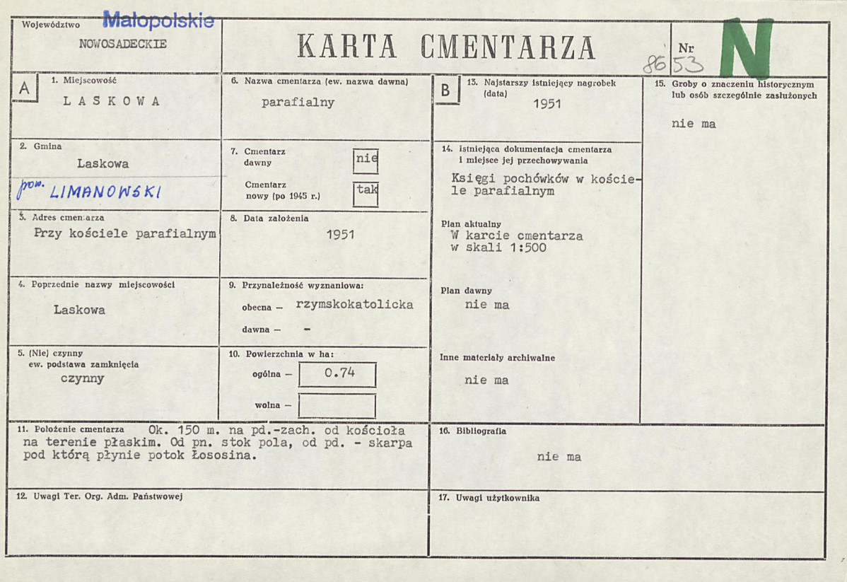 Karta cmentarza, skan nr 1