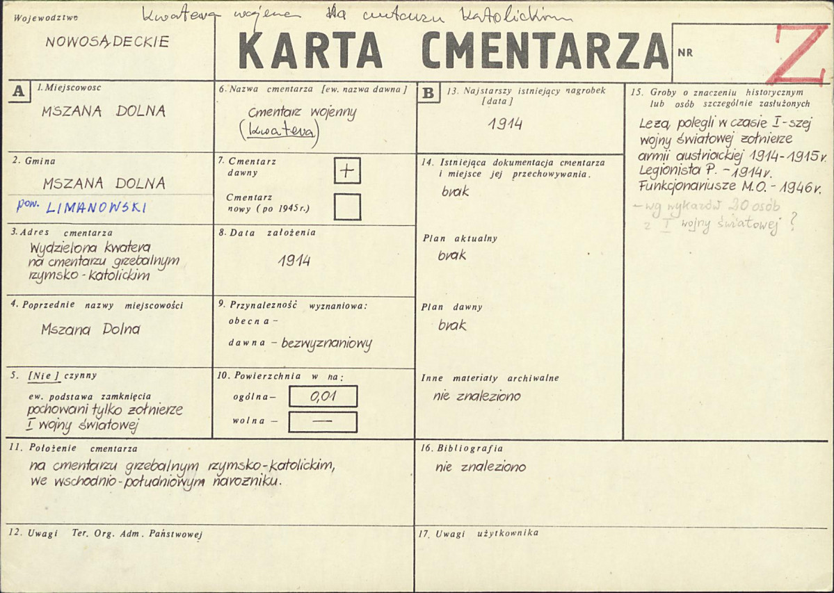 Karta cmentarza, skan nr 7