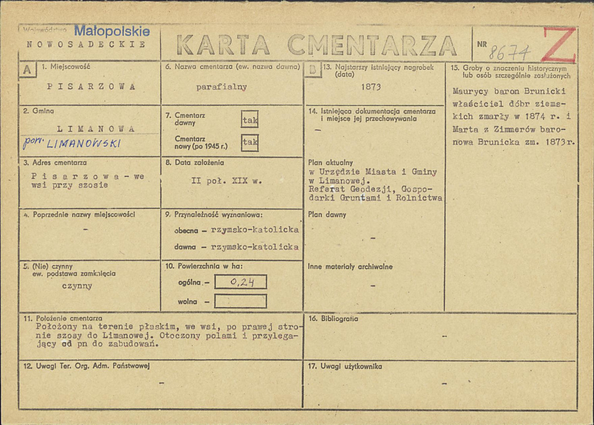 Karta cmentarza, skan nr 1