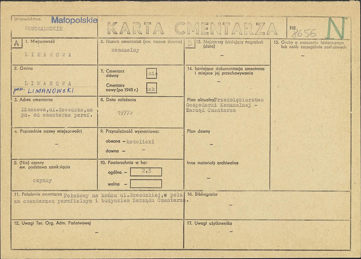 Karta cmentarza, skan nr 1
