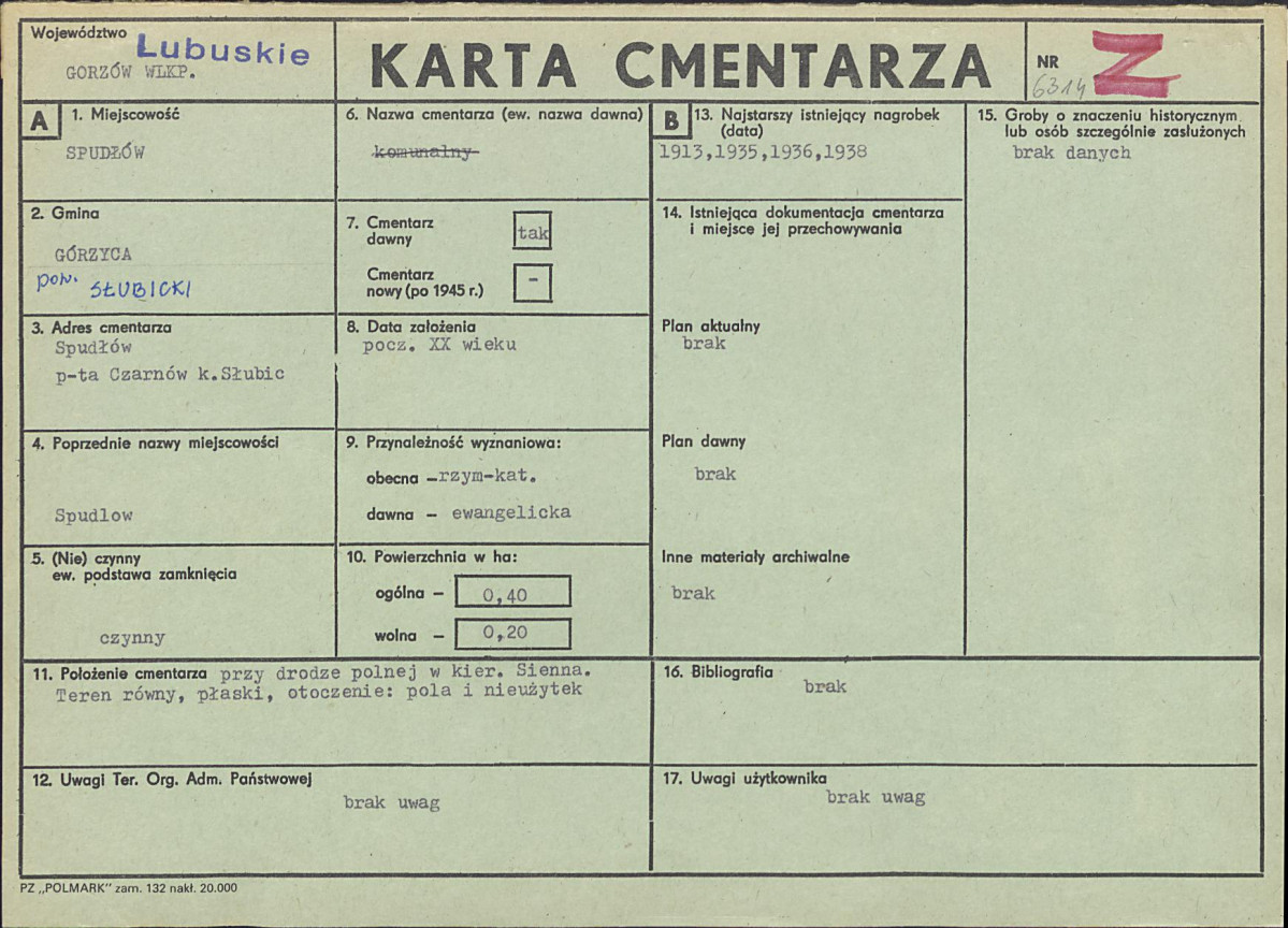 Karta cmentarza, skan nr 1
