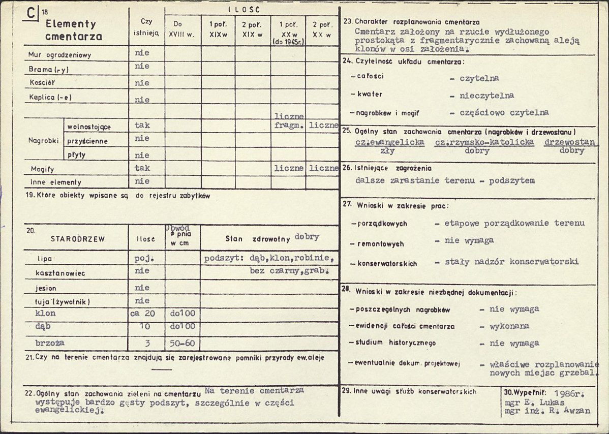KC - Karta cmentarza, skan nr 2
