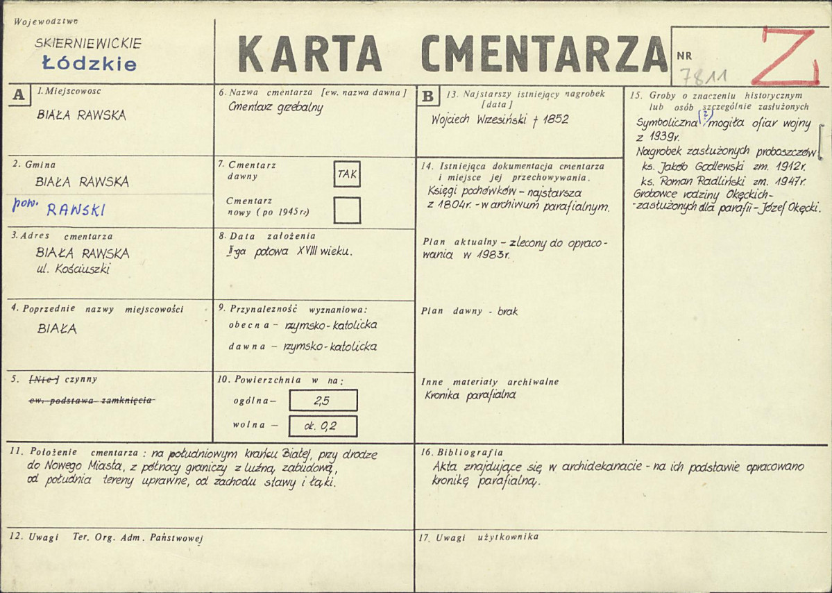 Karta cmentarza, skan nr 1