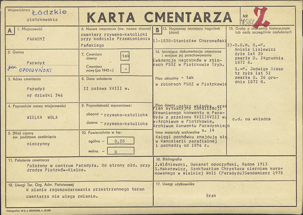Karta cmentarza, skan nr 1
